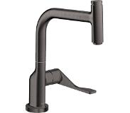 Axor citterio ééngreeps keukenmengkraan 230 met uittrekbare uitloop, brushed black chrome