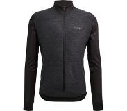 Santini Colore Puro Long Sleeve Thermal Jersey Nero M