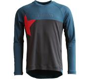 Zimtstern Bulletz LS Shirt Men, grijs/blauw M 2023 MTB & Downhill jerseys
