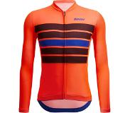 Santini Eco Sleek Bengal Long Sleeve Jersey Oranje M Man