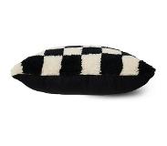 HK Living HKliving Woolen cushion black and white statement (50x50cm)