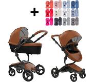 Mima Xari Kinderwagen | Frame - Black | Zitting + Kap - Camel | Starter Pack - Black