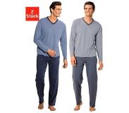 Le jogger Pyjama met strepen van voorgeverfd garen (set, 4-delig, Set van 2)