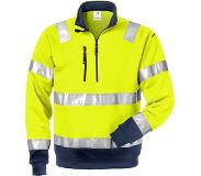 Fristads Hi-vis Sweater Met Korte Rits 728 Spv | Maat: L