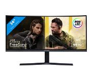 Raider 34 inch Ultra Wide Gaming Monitor - 165HZ - 34 inch - WQHD (3440x1440) - CURVED - 1 ms - FreeSync/G-Sync - Zwart