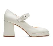 Clarks - Dames - Patema Strap - D - 1 - off white lea - maat 6