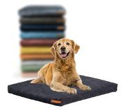 Rexproduct Hondenkussen - Hondenmand - Hondenbed met rits en wasbaar - Hondenkussens 70 X 90 CM - Manden & kussens 0 tot 80 kg- SoftPet Donker grijs