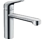 Hansgrohe focus m42 ééngreeps keukenmengkraan met draaibare uitloop 22,1 cm, chroom