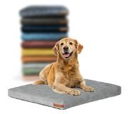 Rexproduct Hondenkussen - Hondenmand - Hondenbed met rits en wasbaar - Hondenkussens 60 X 70 CM - Manden & kussens 0 tot 80 kg - SoftPet Grijs