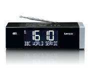 Lenco CR-640BK - Stereo FM Wekkerradio met radiogestuurde klok en AUX-ingang - Wit