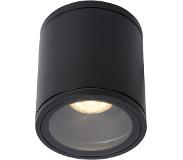 Lucide AVEN Plafondspot Badkamer - Ø 9 cm - 1xGU10 - IP65 - Zwart.