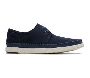 Clarks Veterschoen Clarks Men Bratton Lo Navy Suede-Schoenmaat 42