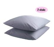 Kasteel - Kussenslopen - 60x70 cm - Grijs - 100% Katoen - Set Van 2 Stuks