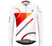 Siroko M2 Finish Line Long Sleeve Jersey Wit 2XL Man