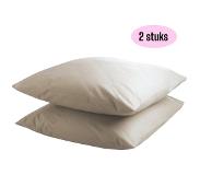 Kasteel - Kussenslopen - 60x70 cm - Creme - 100% Katoen - Set Van 2 Stuks