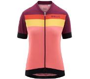Briko Stripe 241158w Short Sleeve Jersey Roze M Vrouw
