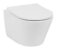 Saqu Sky 2.0 hangtoilet randloos met slimseat toiletbril met quickrelease Mat wit