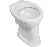 Saqu Ecoline Closet staand vlakspoel verhoogd afvoer horizontaal 45,5 cm wit