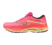 Mizuno Wave Rider 27 - Runningschoenen - Dames High-Vis Pink / Ombre Blue / Luminous 38.5