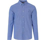 Tommy Hilfiger Casual Overhemd Heren LM Blauw | Maat: L | 97% Katoen, 3% Elastaan