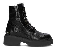 Nubikk Finn Bowie veterboot van leer met lakfinish