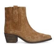 Manfield suède cowboy laarzen cognac Dames | Maat: 39