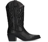 Manfield leren cowboy laarzen zwart Dames | Maat: 41