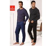 Le jogger Pyjama in een lang model met strepen van voorgeverfd garen (4-delig, Set van 2)