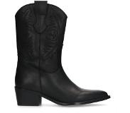Manfield leren cowboylaarzen zwart Dames | Maat: 38