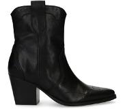 Manfield leren cowboylaarzen zwart Dames | Maat: 38