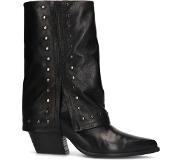 Sacha leren cowboylaarzen met studs zwart Dames | Maat: 38