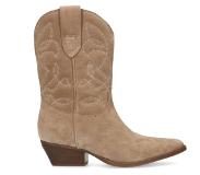 Manfield suède cowboylaarzen beige Dames | Maat: 41