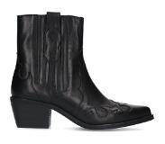 Manfield leren cowboy laarzen zwart Dames | Maat: 37