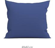 Satin 2x Premium Katoen/Satijn Kussenslopen Navy | 80x80 | Subtiel Glazend | Zacht En Luxe