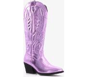 Blue Box dames western boots paars metallic maat 39