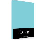 ISleep Satijn-Katoen Kussenslopen (2 stuks) - 60x70 cm - Aqua Blauw
