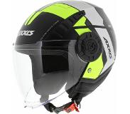 Axxis Metro jethelm Cool mat zwart geel L - Scooterhelm / Motorhelm
