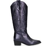 Manfield leren cowboylaarzen blauw metallic Dames | Maat: 39