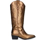 Manfield leren cowboylaarzen brons metallic Dames | Maat: 36