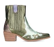 Manfield leren cowboylaarzen groen Dames | Maat: 37