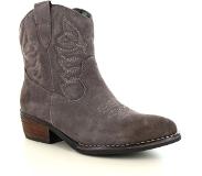 PS Poelman Billy suède cowboylaarzen taupe Dames | Maat: 37