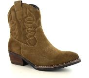 PS Poelman Billy suède cowboylaarzen bruin Dames | Maat: 42