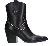 Manfield leren cowboylaarzen met studs zwart Dames | Maat: 39