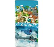 Good Morning Kinder Strandlaken Velours Prehistoric 75x150cm - multi
