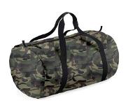 Bagbase Ronde sporttas camouflage groen 32 liter - Sporttassen