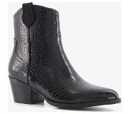 Blue Box dames western laarsjes zwart croco maat 38
