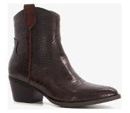 Blue Box dames western laarsjes bruin croco maat 39