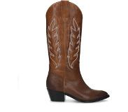 Sacha leren cowboylaarzen cognac Dames | Maat: 39