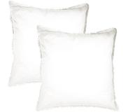 Matt & Rose Set Kussenslopen Wit - 65 x 65 cm - Gewassen Katoen