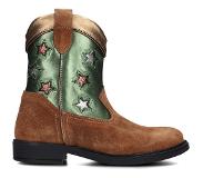 Jochie & Freaks Meisjes Cowboylaarzen Babs Star - Cognac - Maat 32